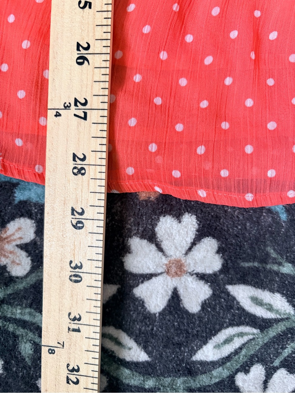 Tommy Hilfiger Women’s Coral Polka Dot Sheer Pintuck Peasant Boho Blouse Top - Picture 13 of 13